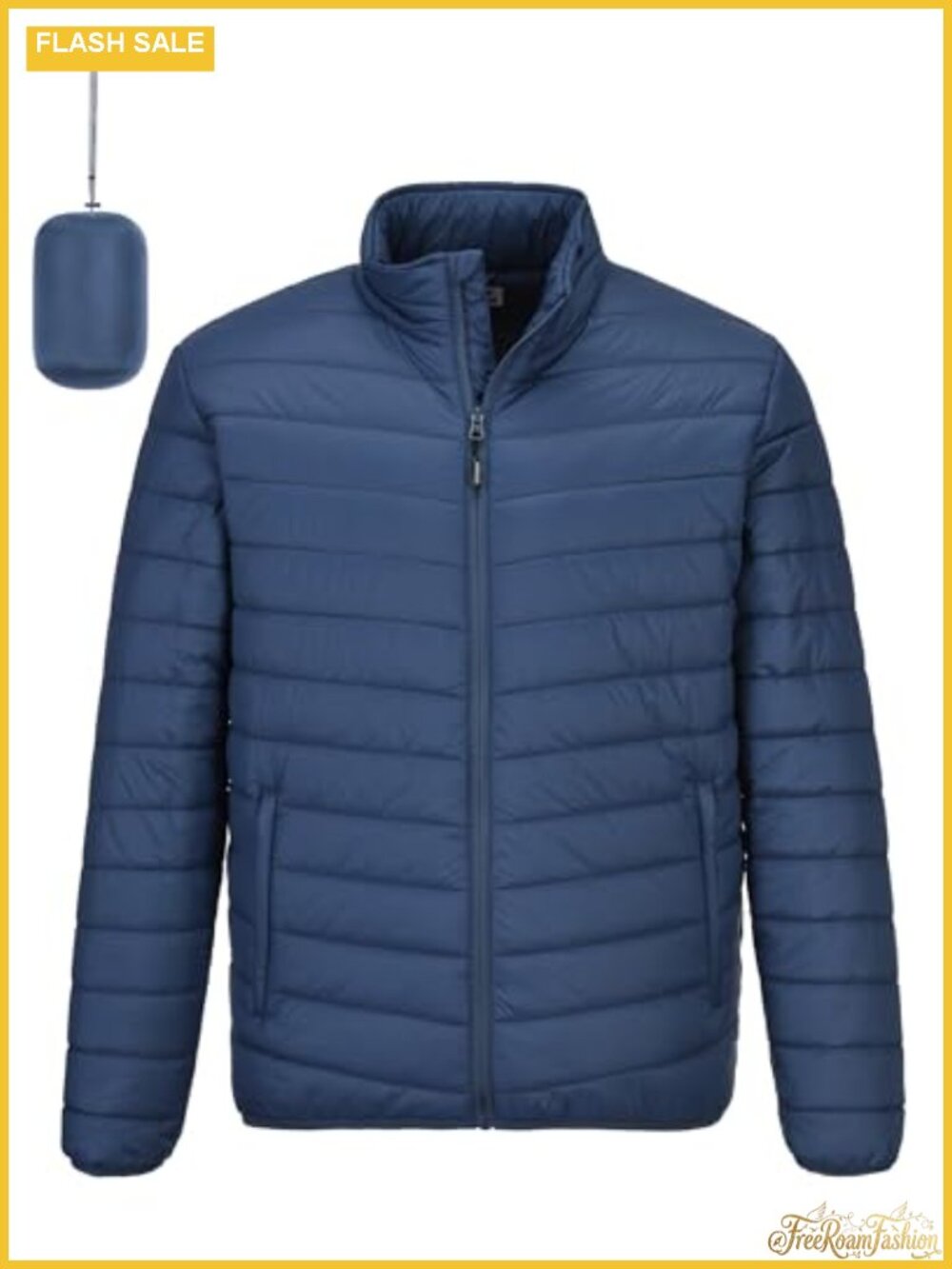 Men's Packable Puffer Jacket Lightweight Water-Resistant Winter Coat